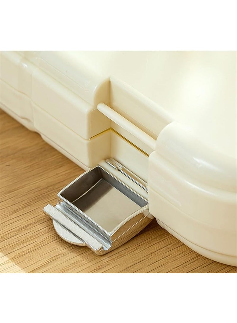 إم مياويان صندوق تخزين مستندات شفاف مقاوم للماء مزود بأزرار كبس، مصنوع من مادة البولي بروبيلين، مناسب لورق A4 والمجلات والدفاتر واللوازم المدرسية أو المكتبية (أبيض نقي، قطعة واحدة لكل عبوة). - Image 5